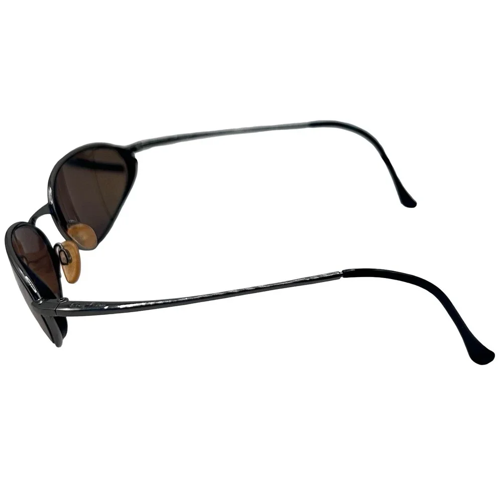Ray-Ban Vintage RB8012 Titanio W3119 Sunglasses with Case Gunmetal Oval Italy